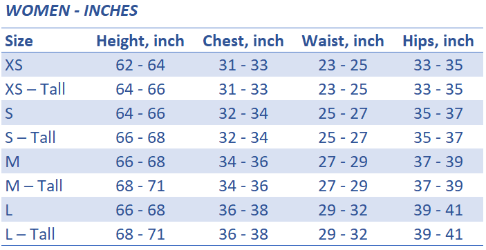 Sizing Chart – CROSBY